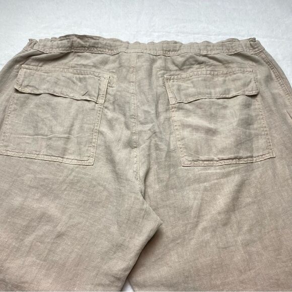 Juicy Couture 100% Linen Khaki Bermuda Button Fly Pants Size XL - Picture 7 of 12